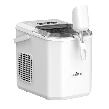 Loefme-máquina de cubos para hacer hielo, limpieza automática pequeña, máquina de hielo en forma de bala, Fabricación rápida de hielo para el hogar, cafetería, Camping